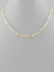 Textured Paperclip Necklace