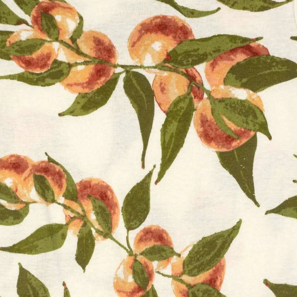Peaches Organic Cotton Three-Layer Kerchief Bib