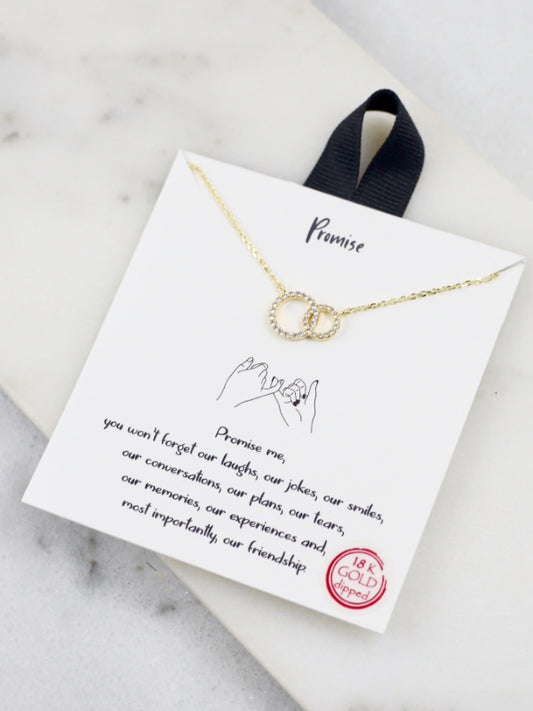 Promise Double CZ Circle Necklace