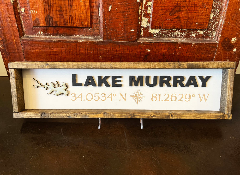 Lake Murray Coordinate Sign