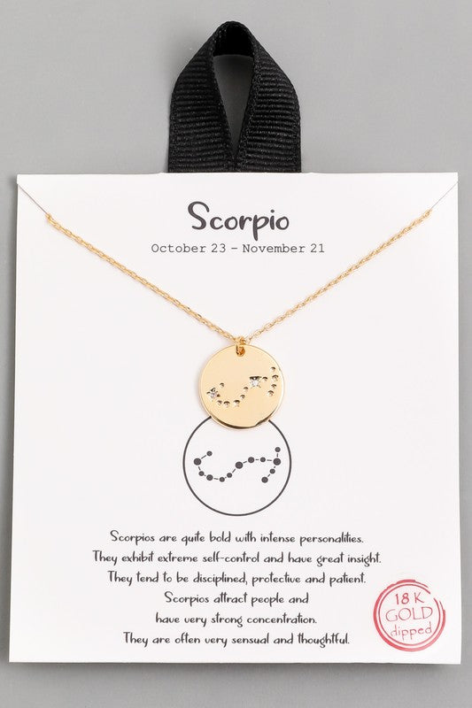 Gold Dipped Zodiac Necklace