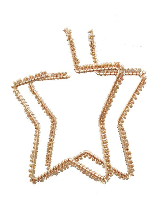 Seed Bead Wrapped Star Earrings