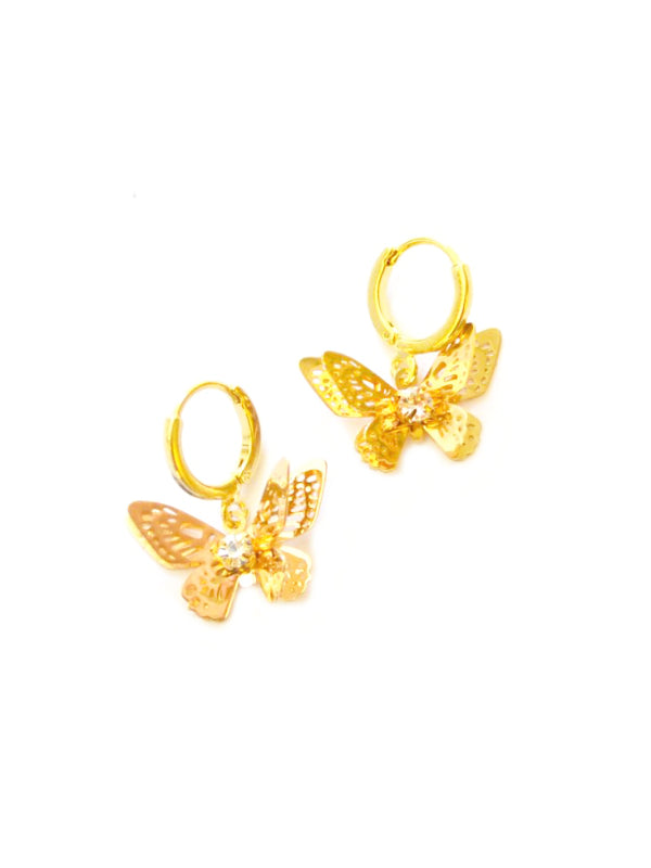 Gold Plated Monarch Earring