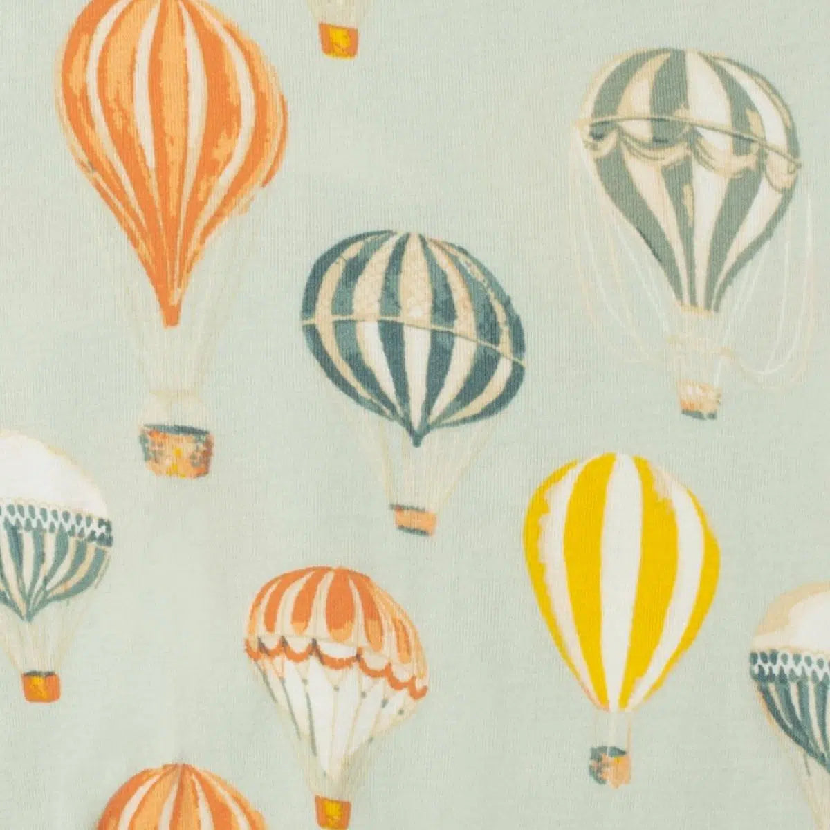 Vintage Balloons Organic Cotton Three-Layer Kerchief Bib