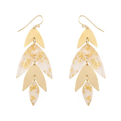 Wagner Acrylic Gold Leaf Earring