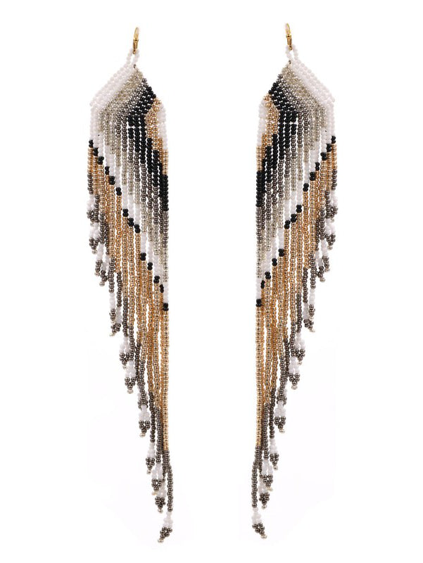 Western Seed Bead Tassel Earrings