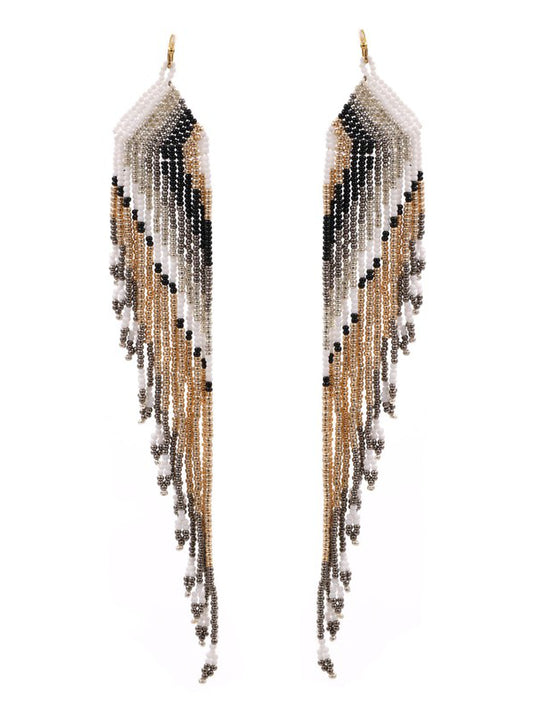 Western Seed Bead Tassel Earrings