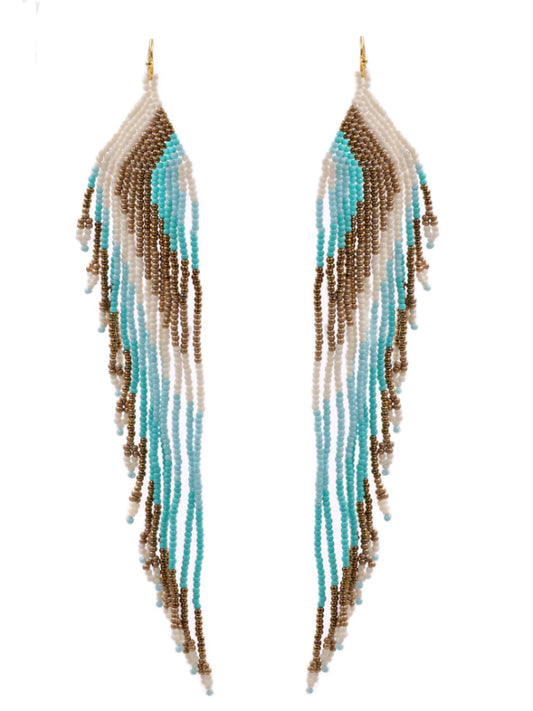 Western Seed Bead Tassel Earrings