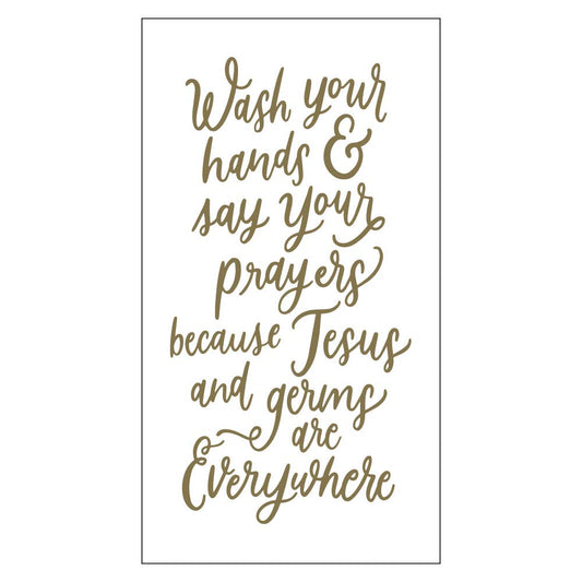 Paper Guest Napkins | Wash Hands Say Prayers - 24ct